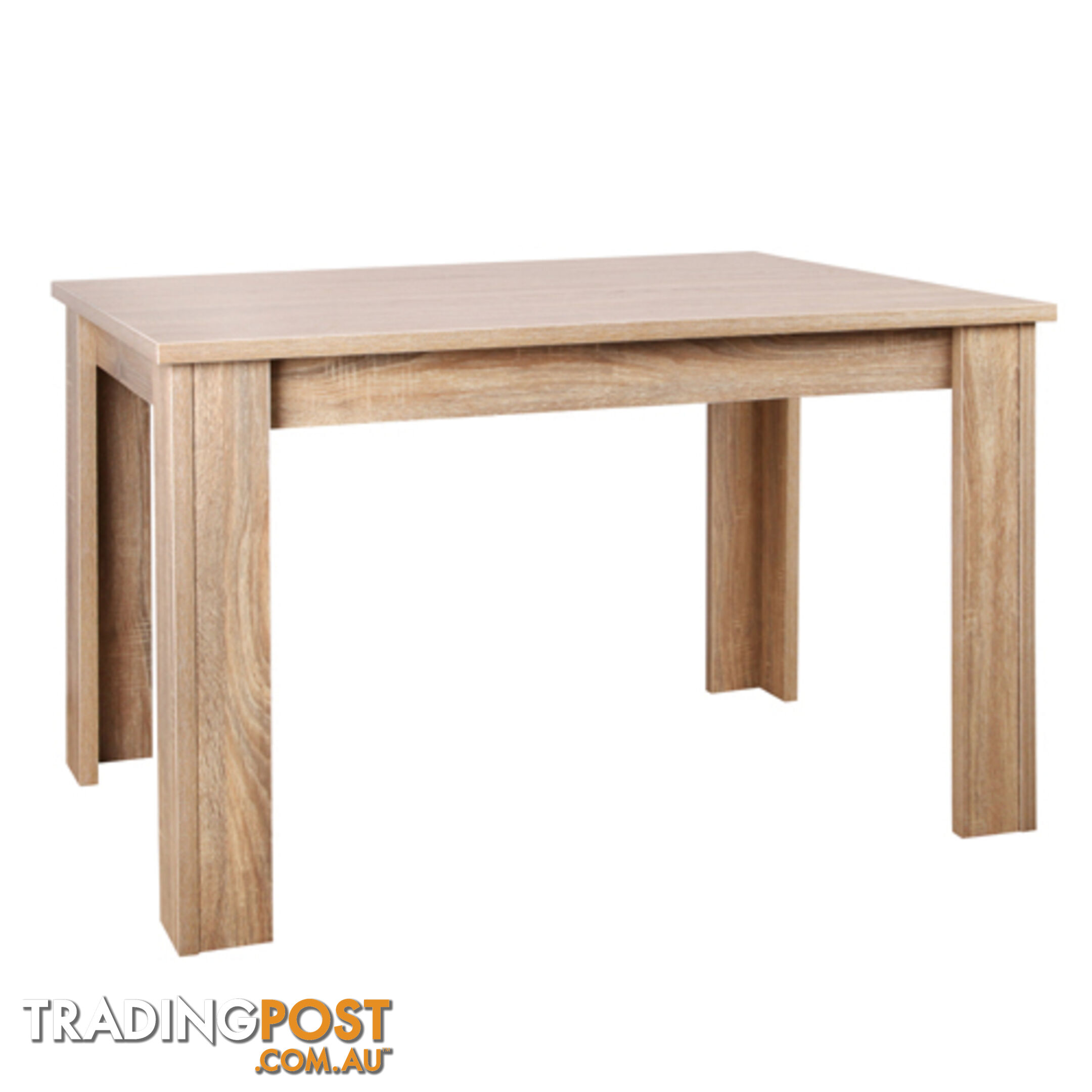 Rectangular 4 Seater Dining Table Natural Wood