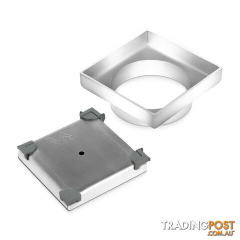 Square Stainless Steel Shower Grate Drain Floor Bathroom 95mm Depth - photo 4 of 5