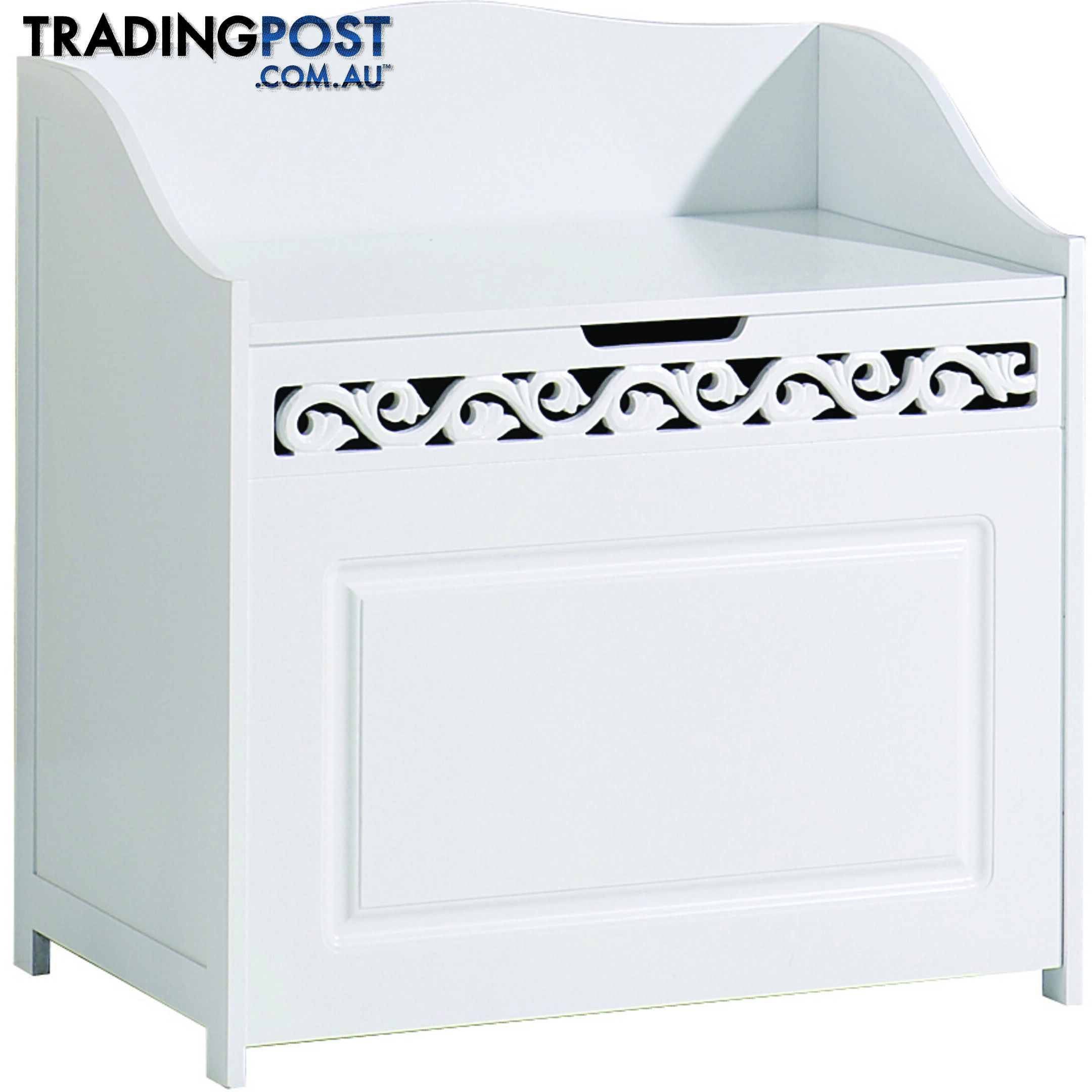 Lure Floor Hamper in WHITE