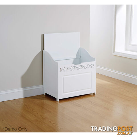 Lure Floor Hamper in WHITE