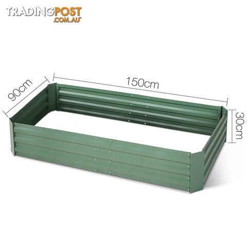 Galvanised Raised Garden Bed - 150 x 90 x 30cm - Green - photo 2 of 9