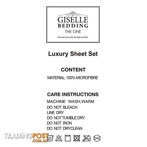 4 Piece Microfibre Sheet Set King _ÑÐ Black - photo 4 of 4