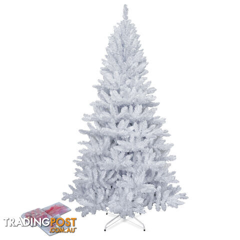 1.8M Christmas Tree With Decorations - White