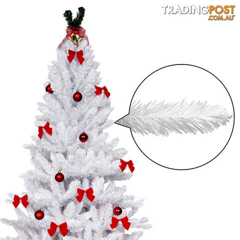 1.8M Christmas Tree With Decorations - White