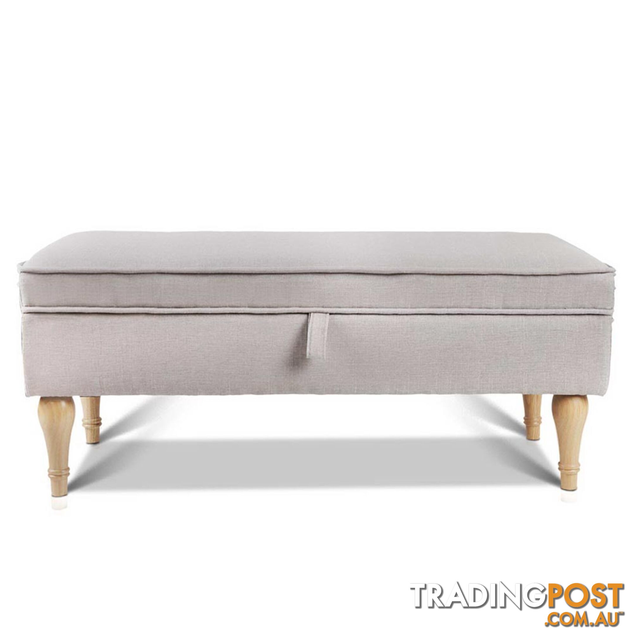 Linen Fabric Storage Ottoman _ÑÐ Beige