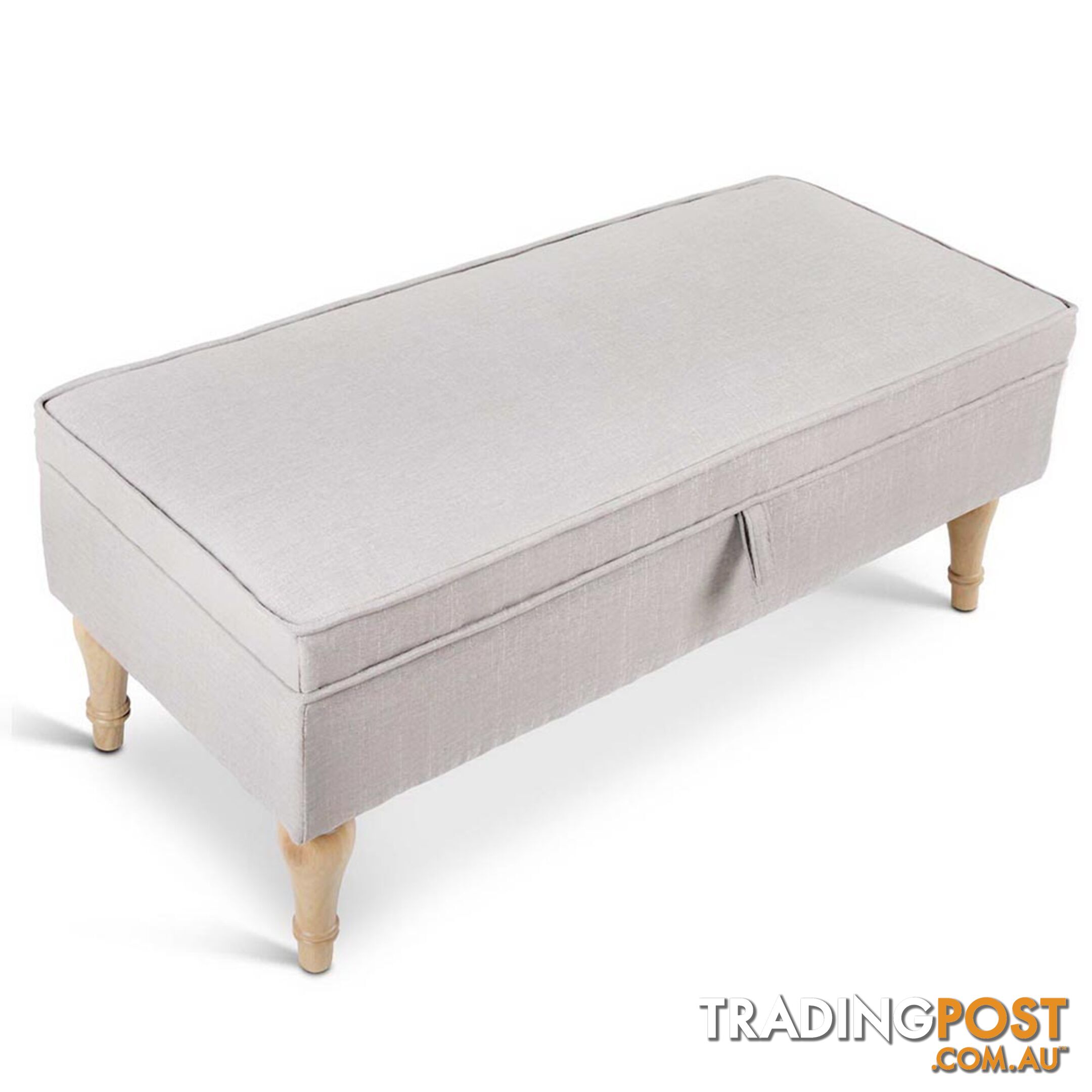 Linen Fabric Storage Ottoman _ÑÐ Beige