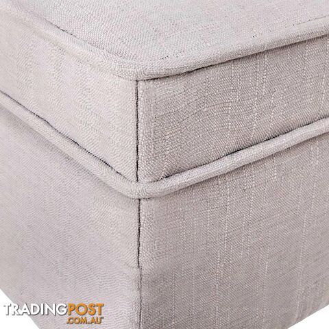 Linen Fabric Storage Ottoman _ÑÐ Beige