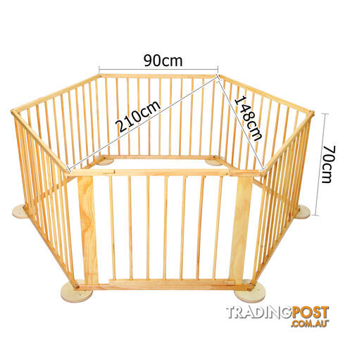 Baby Natural Wooden Playpen