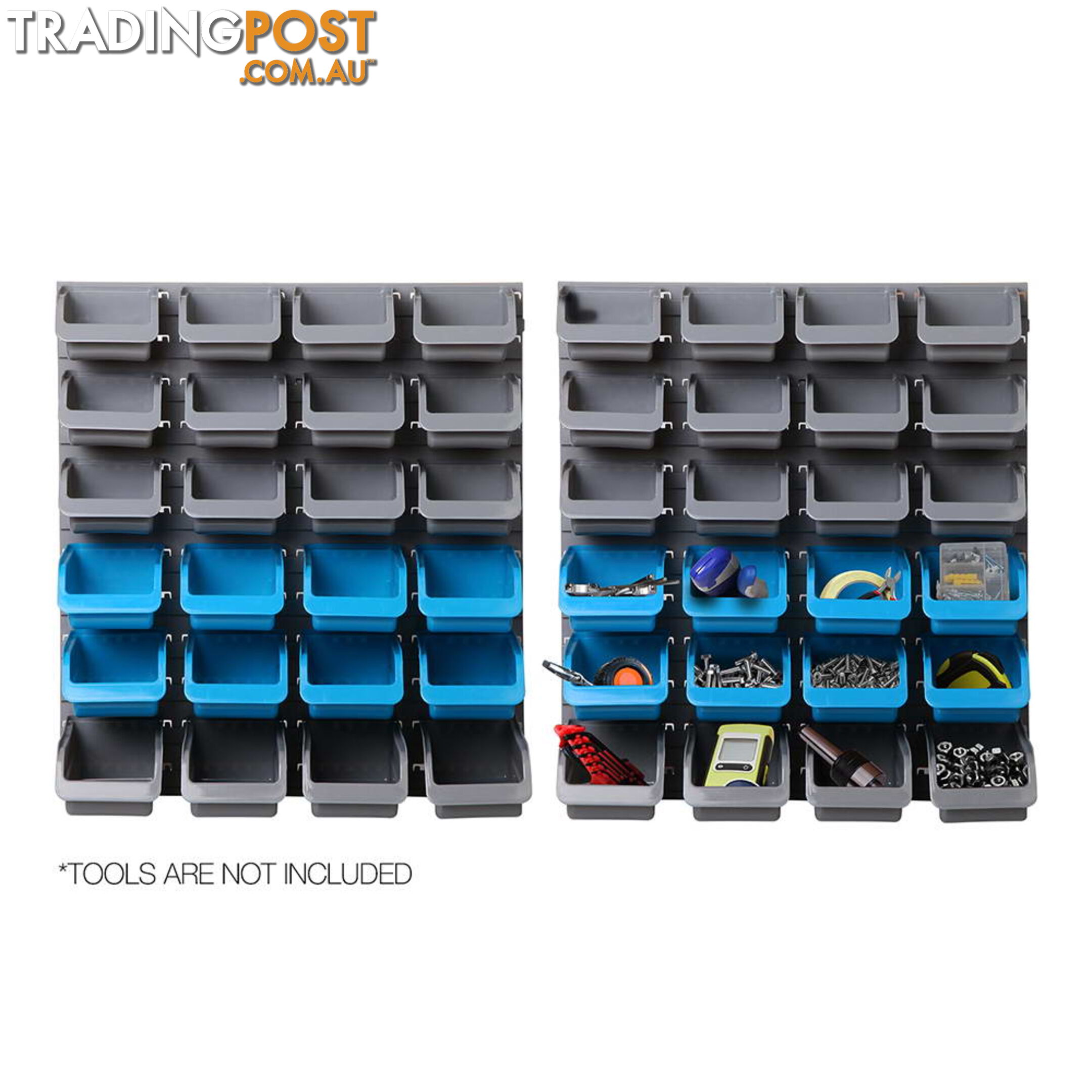 48 Piece Bin Wall Mounted Storage Rack