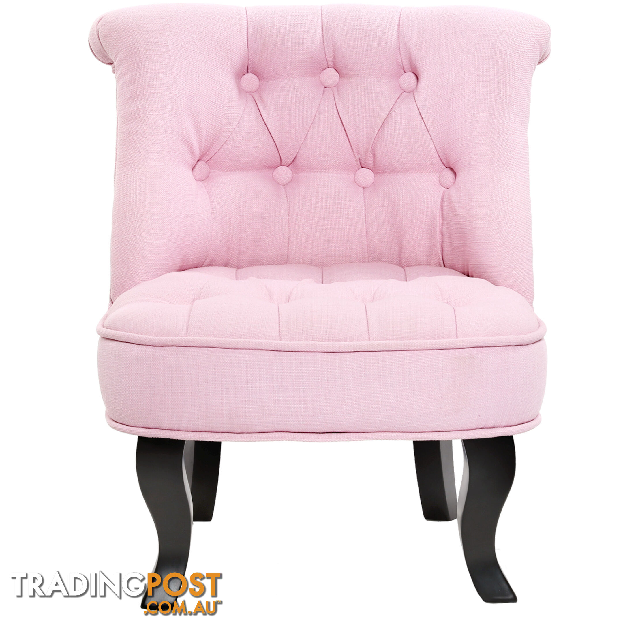 Lorraine Chair French Provincial Kid Fabric Sofa Pastel Pink
