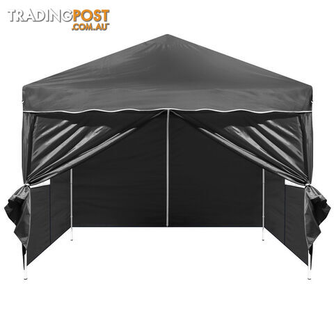 3m x 3m Folding Garden Outdoor Gazebo Marquee Black - photo 3 of 8