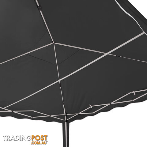 3m x 3m Folding Garden Outdoor Gazebo Marquee Black - photo 5 of 8