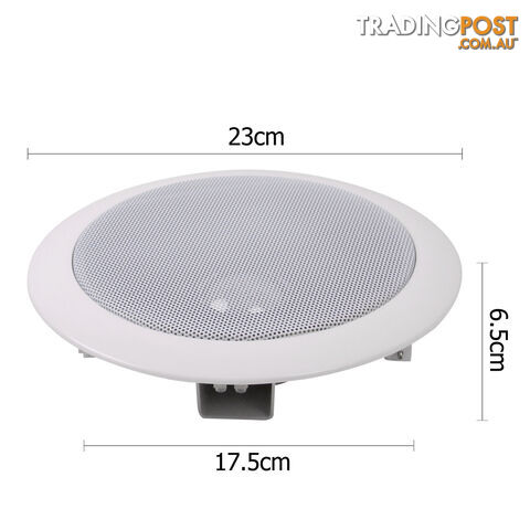 Set of 2 Home Theatre Round Ceiling Speaker 6 inch