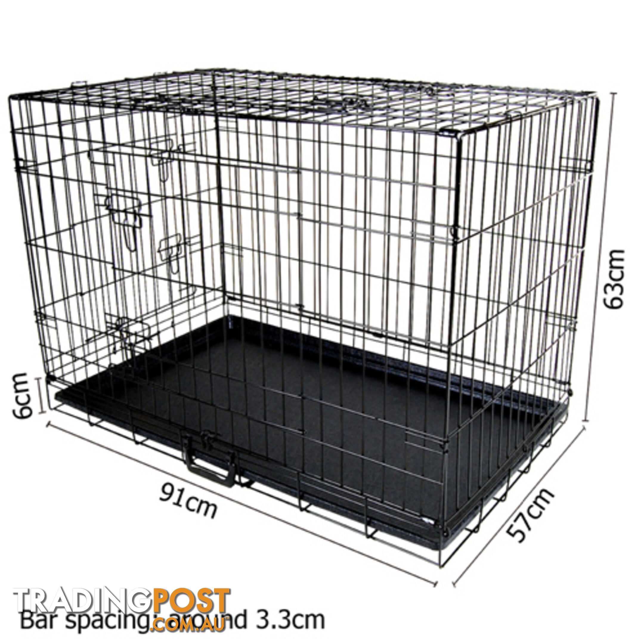 36 Inch Metal Collapsible Dog Cage