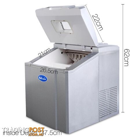 Portable Ice Cube Maker Machine Silver 3.2L - photo 3 of 12