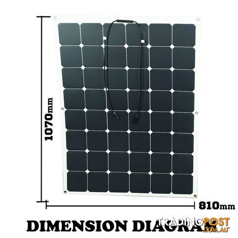 12V 200W Flexible Solar Panel Generator Caravan Camping Power Mono Charging Kit