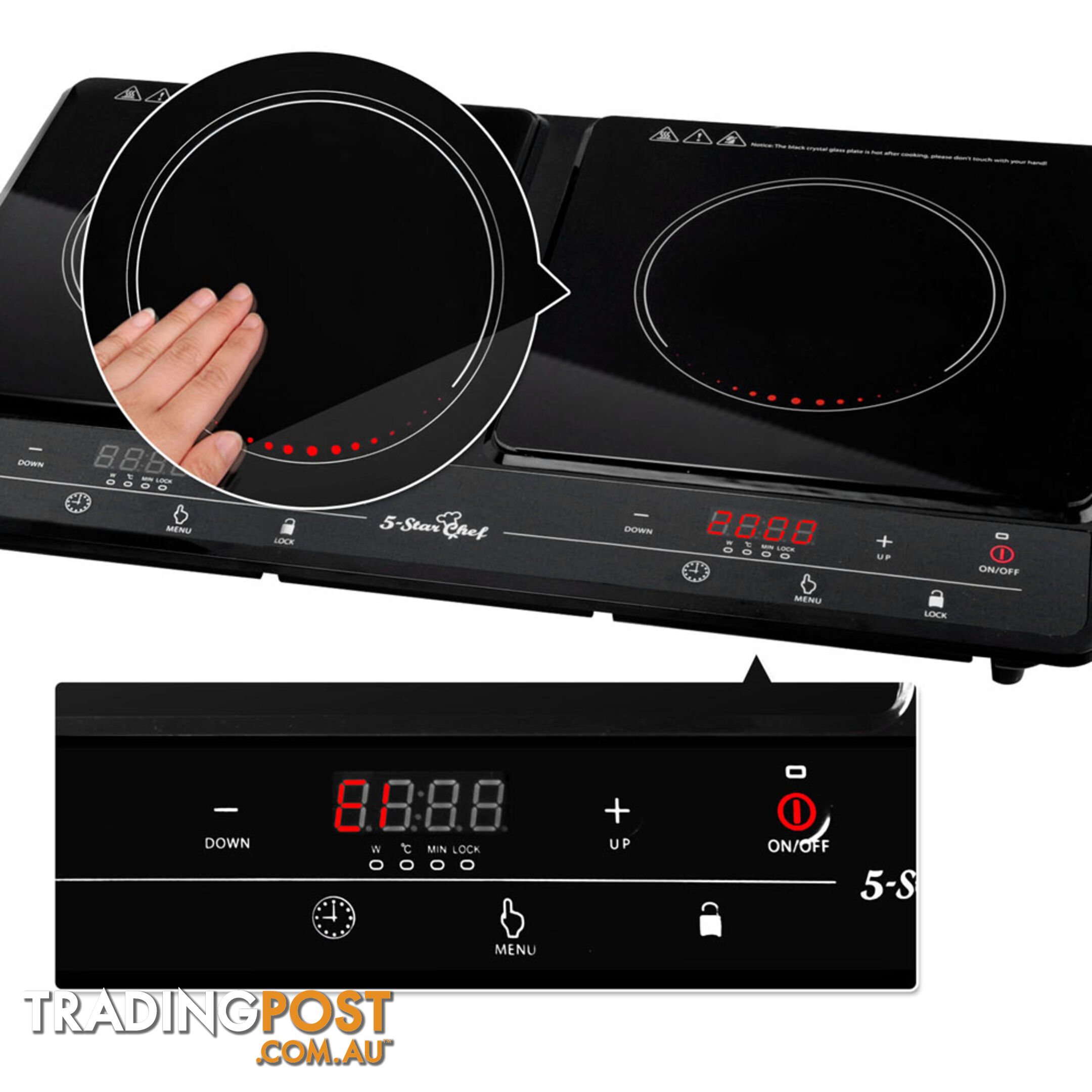5 Star Chef Induction Cooktop Portable Duo