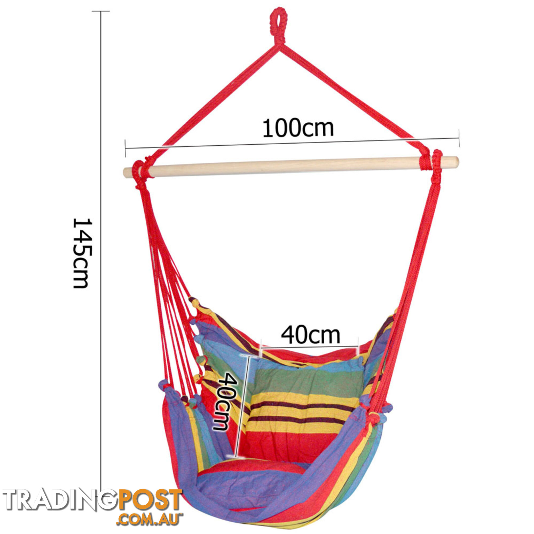 Hammock Swing Chair w/ Cushion Multi-colour