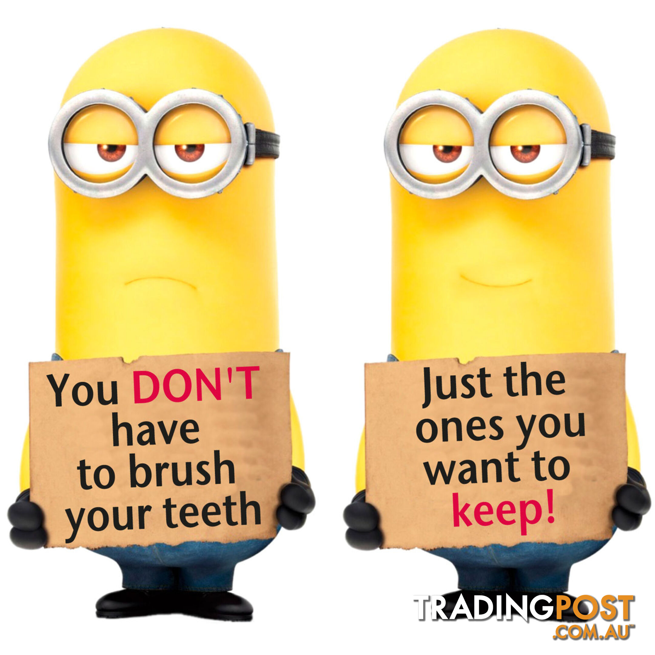 Minions Brush your Teeth Sticker - Make Brushing Teeth Fun