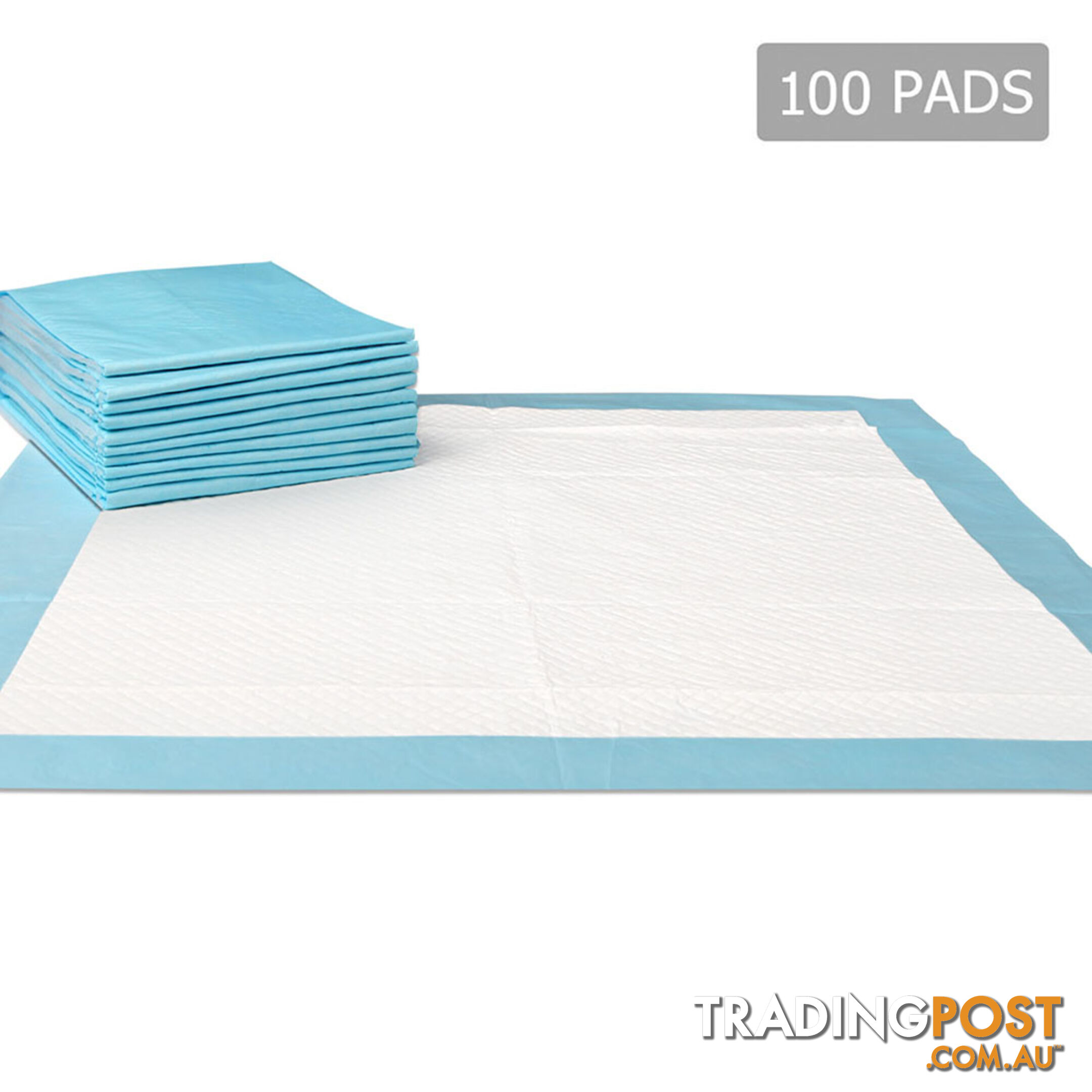 100 Puppy Pet Dog Toilet Training Pads Blue