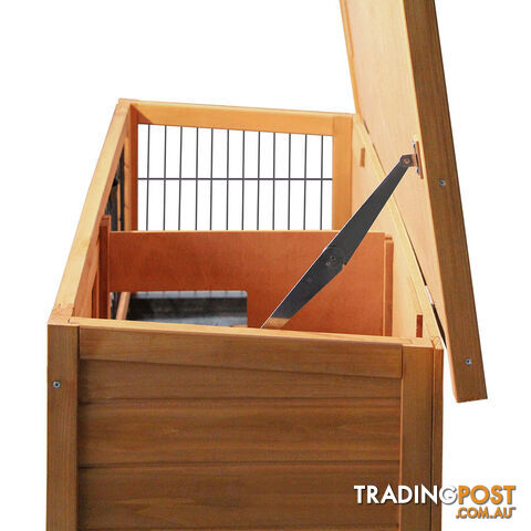 Double Storey Rabbit Hutch with Foldable Ramp