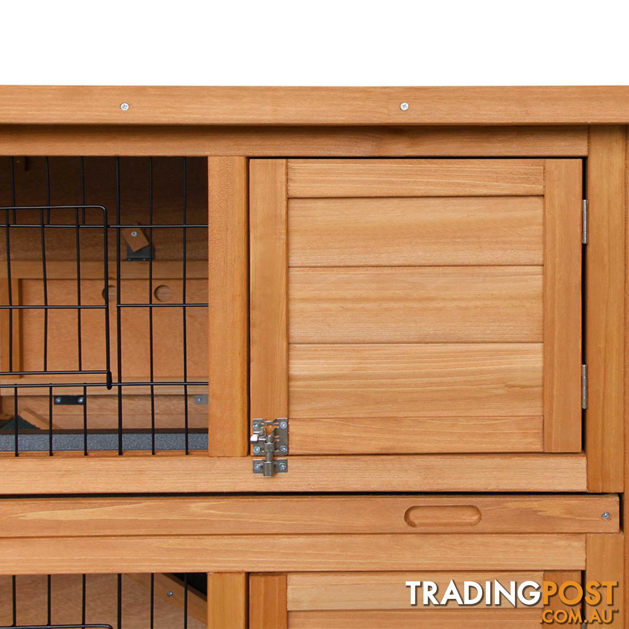 Double Storey Rabbit Hutch with Foldable Ramp