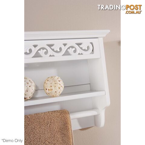 Lure Towel Rail with Shelf in WHITE - photo 3 of 5