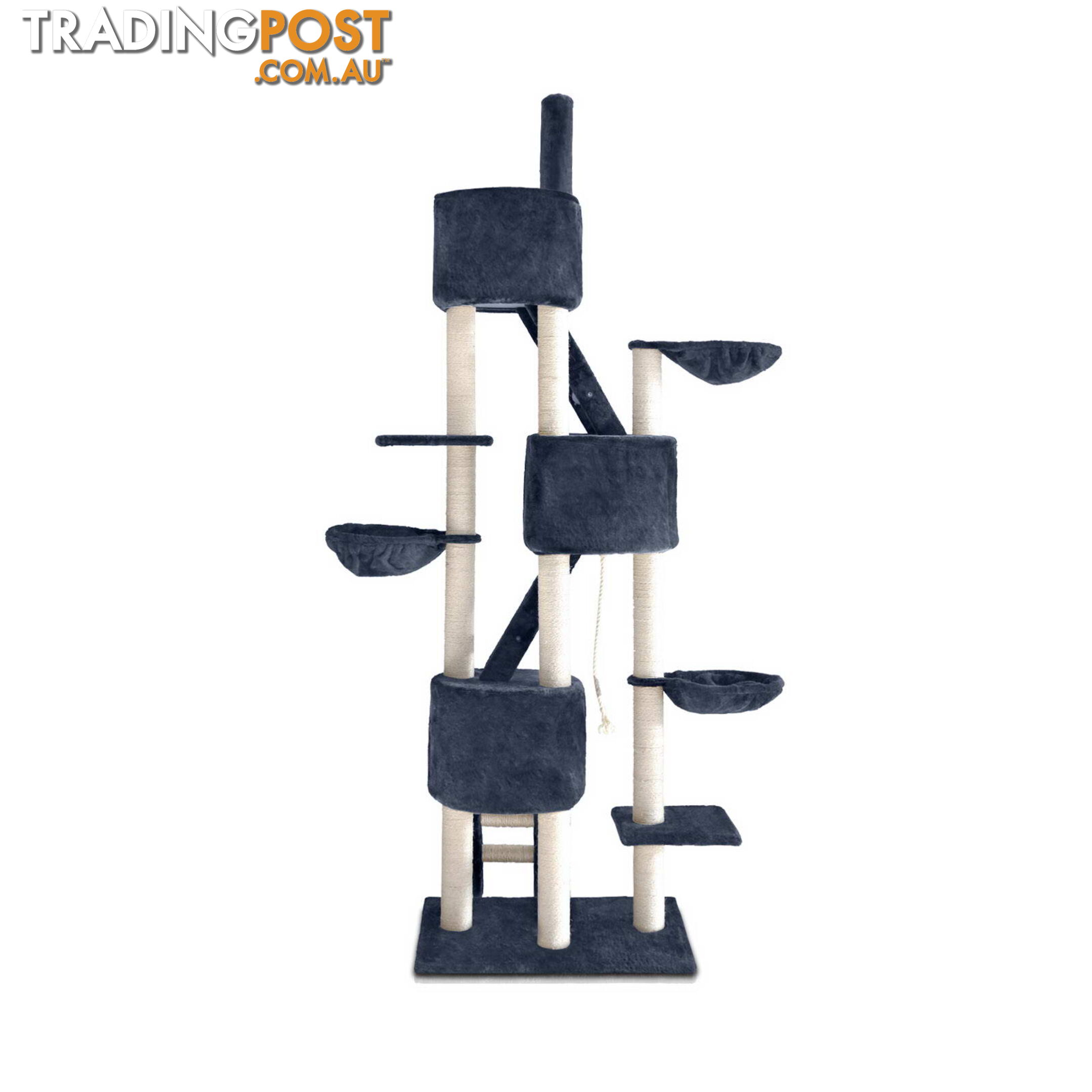 Cat Scratching Poles Post Furniture Tree 244cm Dark Grey