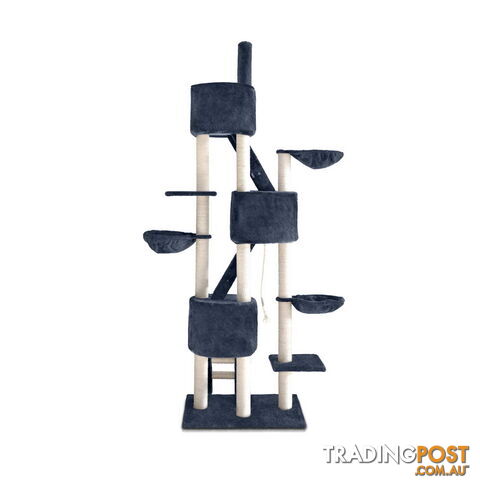 Cat Scratching Poles Post Furniture Tree 244cm Dark Grey