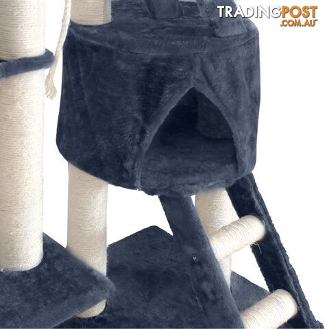 Cat Scratching Poles Post Furniture Tree 244cm Dark Grey