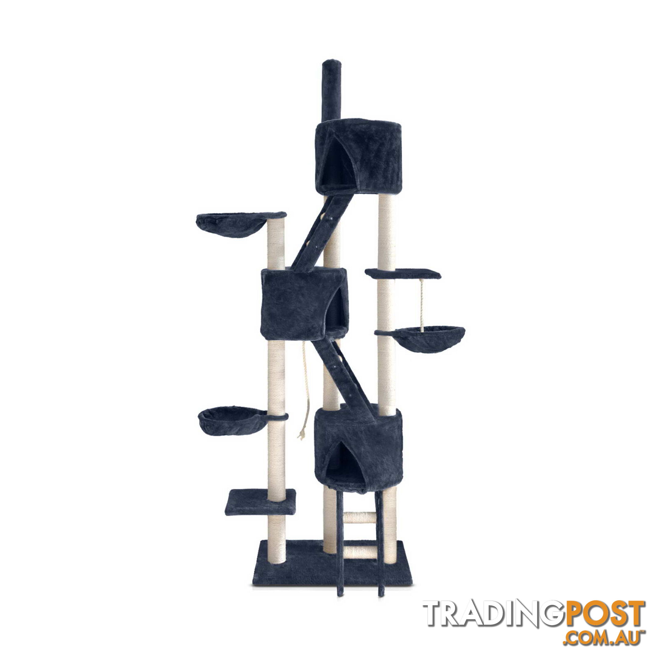 Cat Scratching Poles Post Furniture Tree 244cm Dark Grey