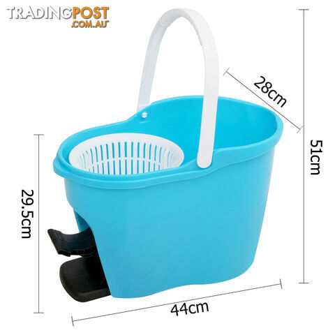 360 Degree Spinning Mop Spin Dry Bucket 8.5L Blue