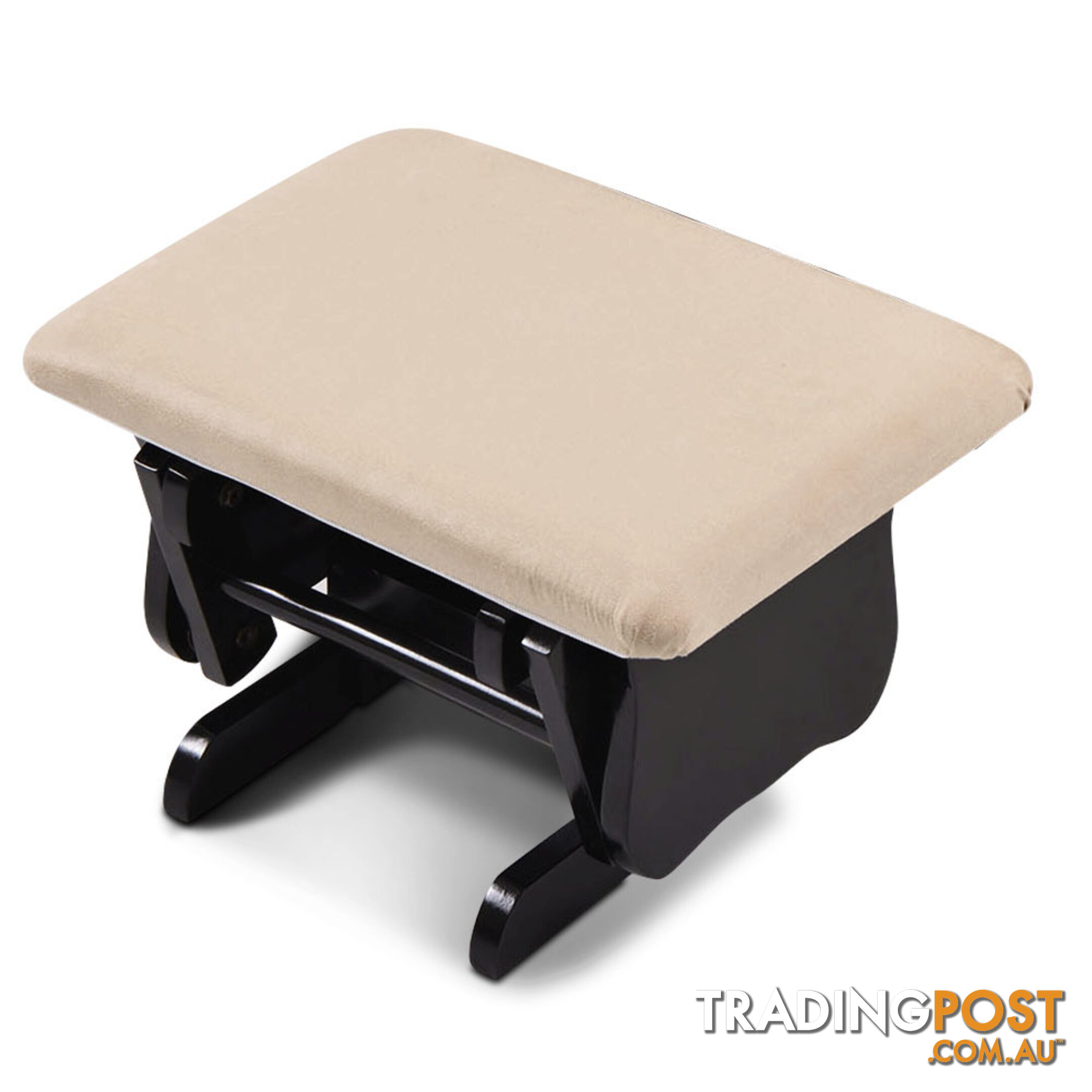 Baby Breast Feeding Sliding Glider Chair w/ Ottoman Beige