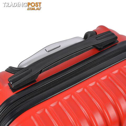 Set of 2 Hard Shell Travel Luggage with TSA Lock - Red