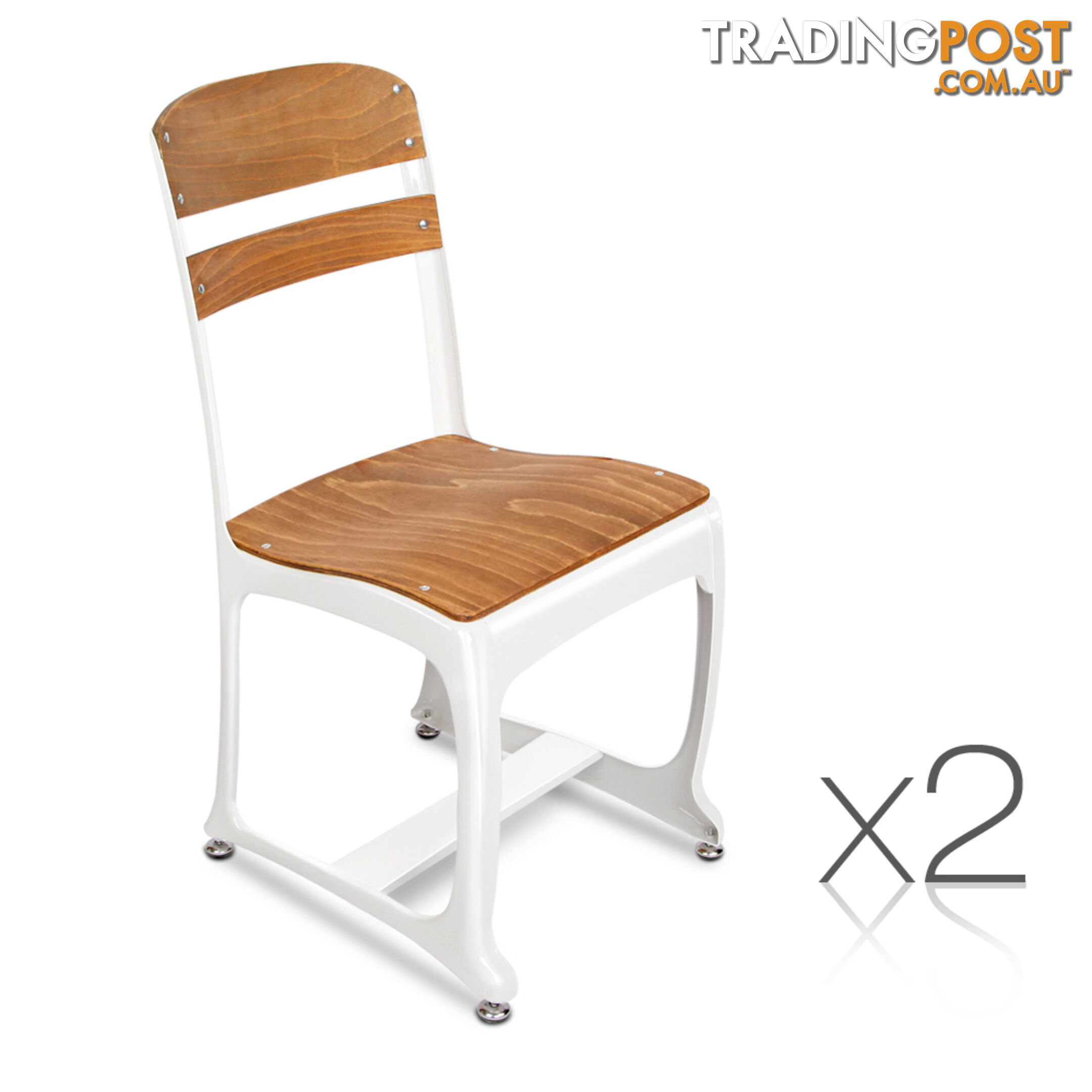 Set of 2 Replica Eton Dining Chairs - White