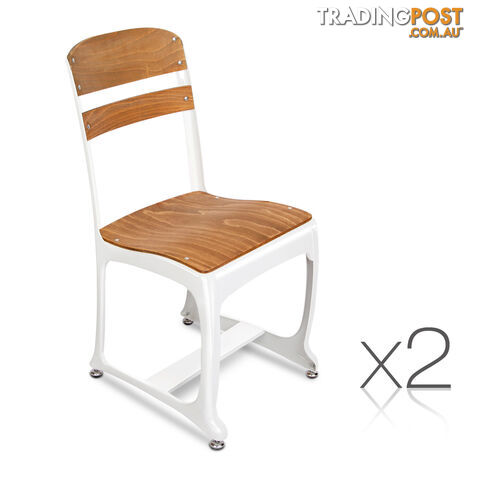 Set of 2 Replica Eton Dining Chairs - White