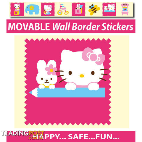 Hello Kitty Wall Border Stickers - Totally Movable