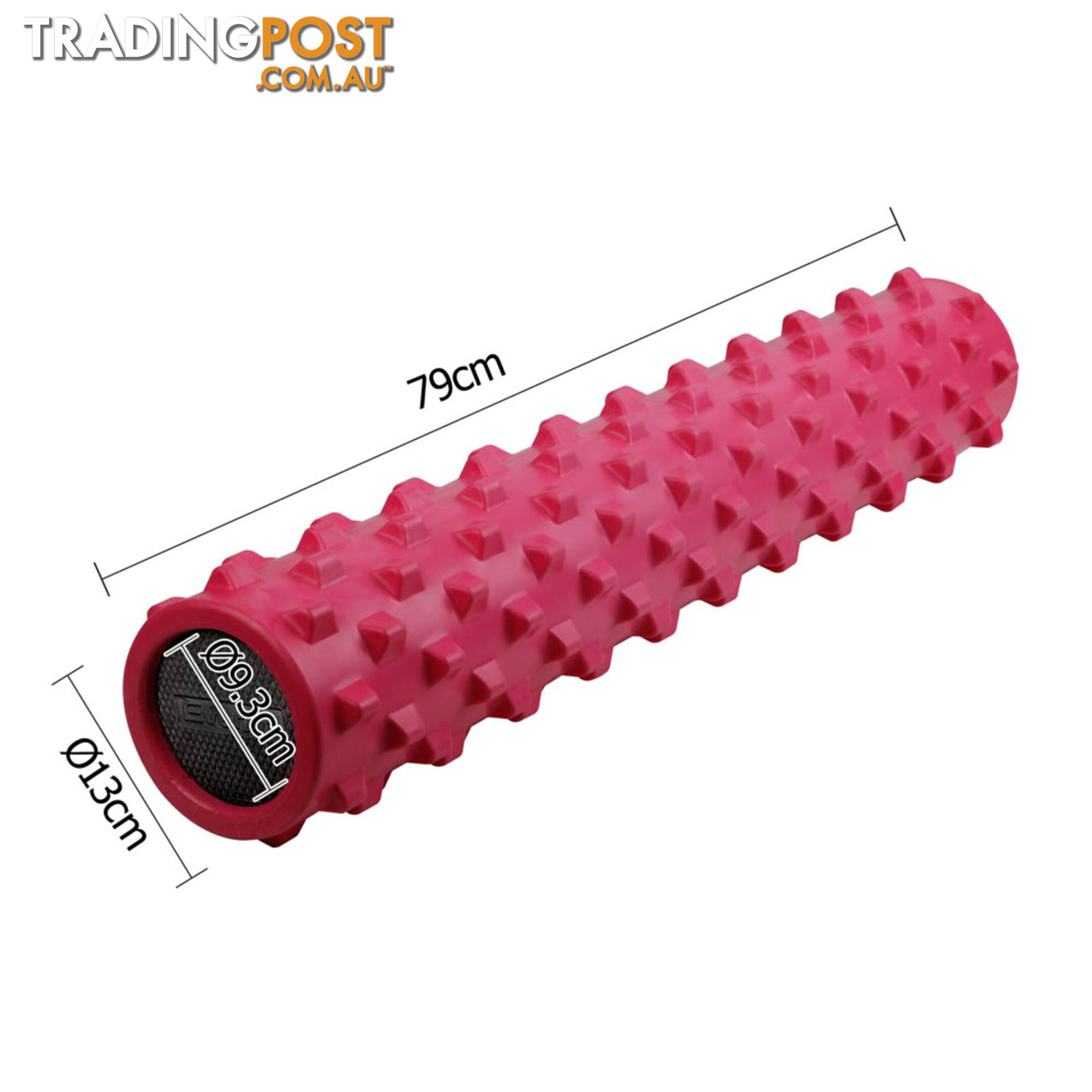 Yoga Gym Pilates EVA Stick Foam Roller Pink 79 x 13cm