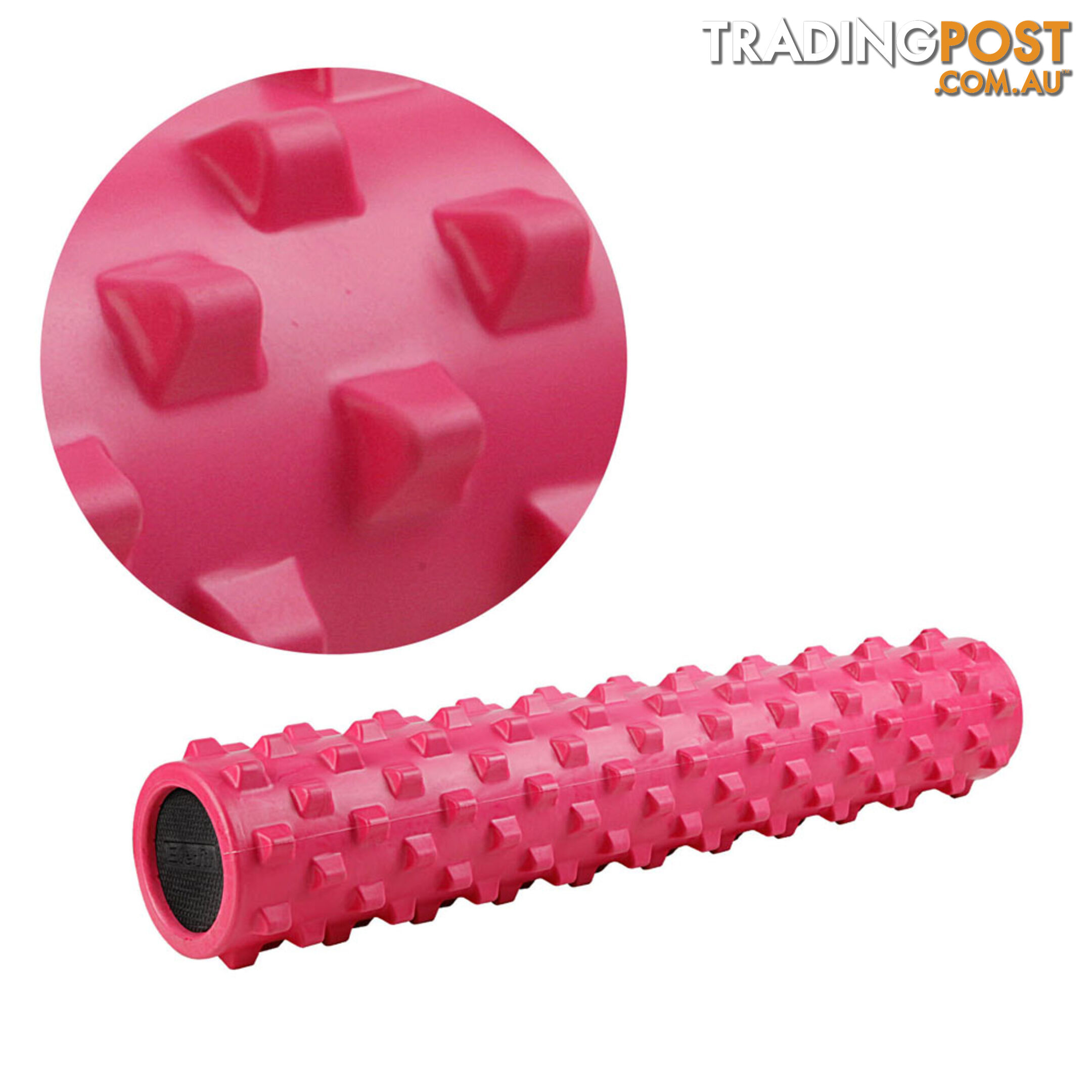 Yoga Gym Pilates EVA Stick Foam Roller Pink 79 x 13cm