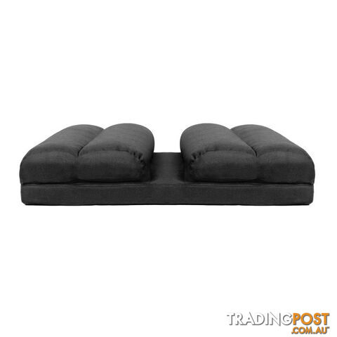 Double Size Adjustable Lounge Sofa - 5 positions Black