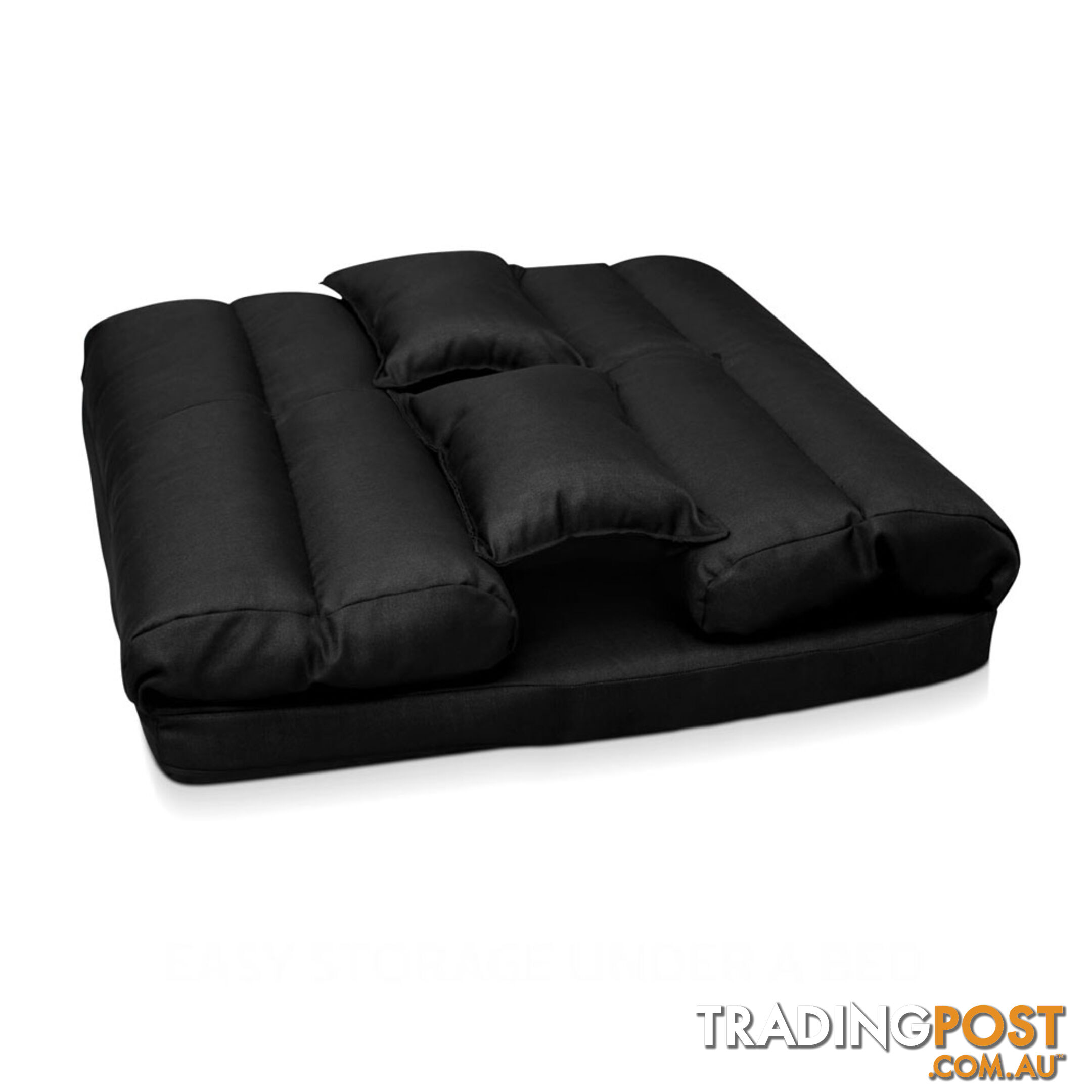 Double Size Adjustable Lounge Sofa - 5 positions Black