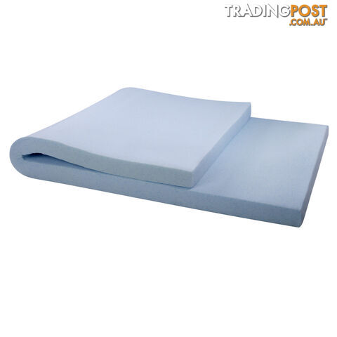 Cool Gel Memory Foam Mattress Topper w/ Bamboo Fabric Cover 8cm Single