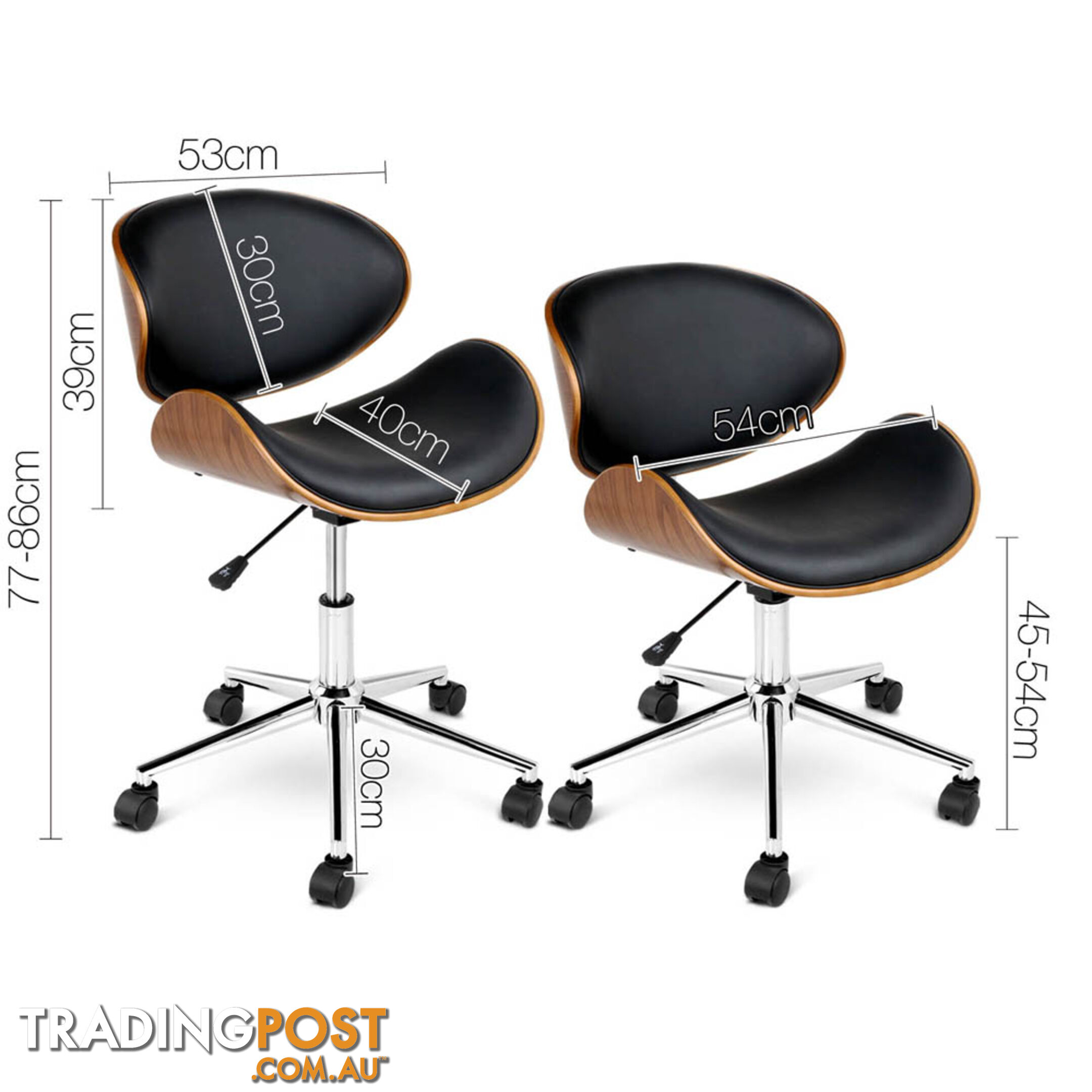 PU Leather Curved Office Chair