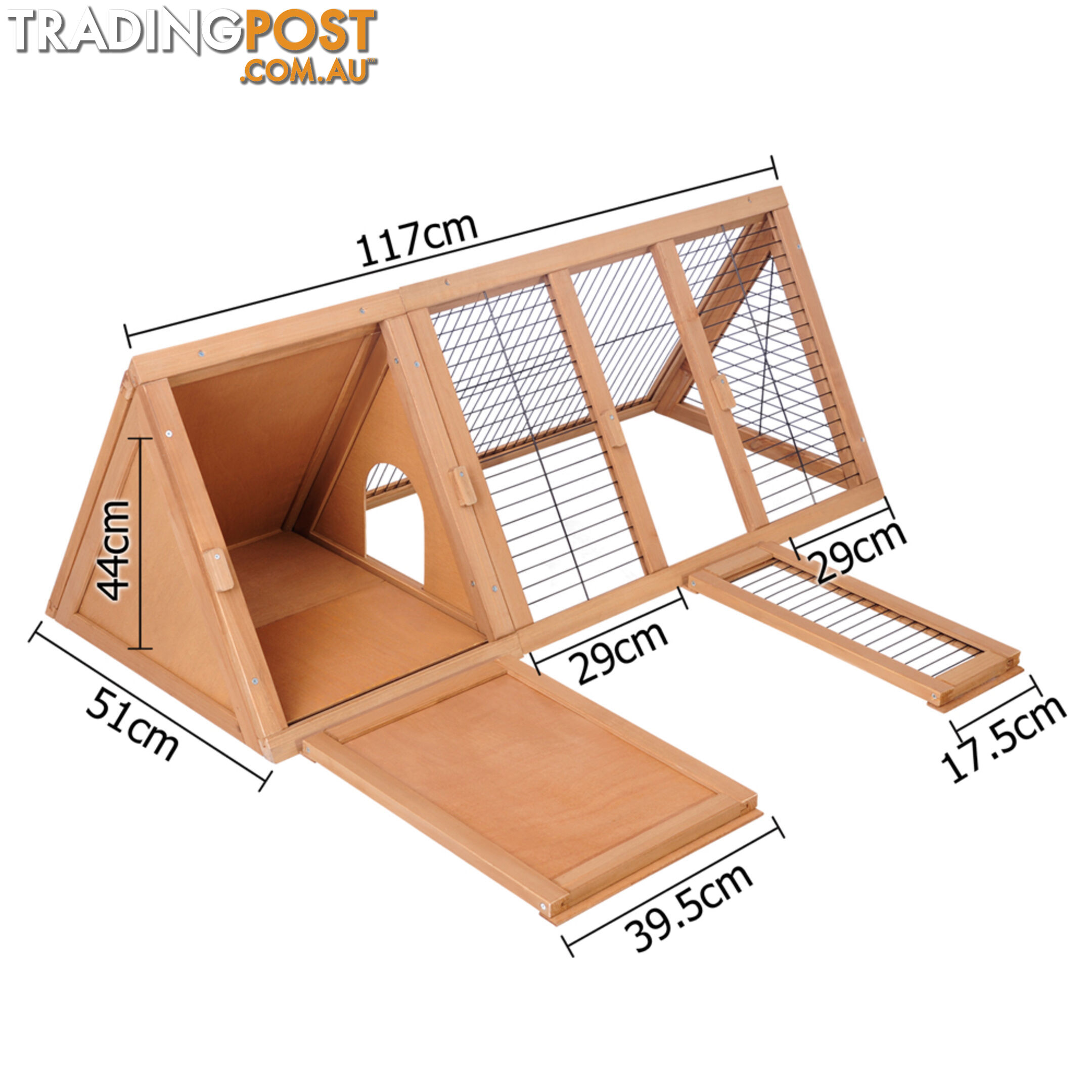 Rabbit Hutch Guinea Pig Chicken Ferret Cage Triangle