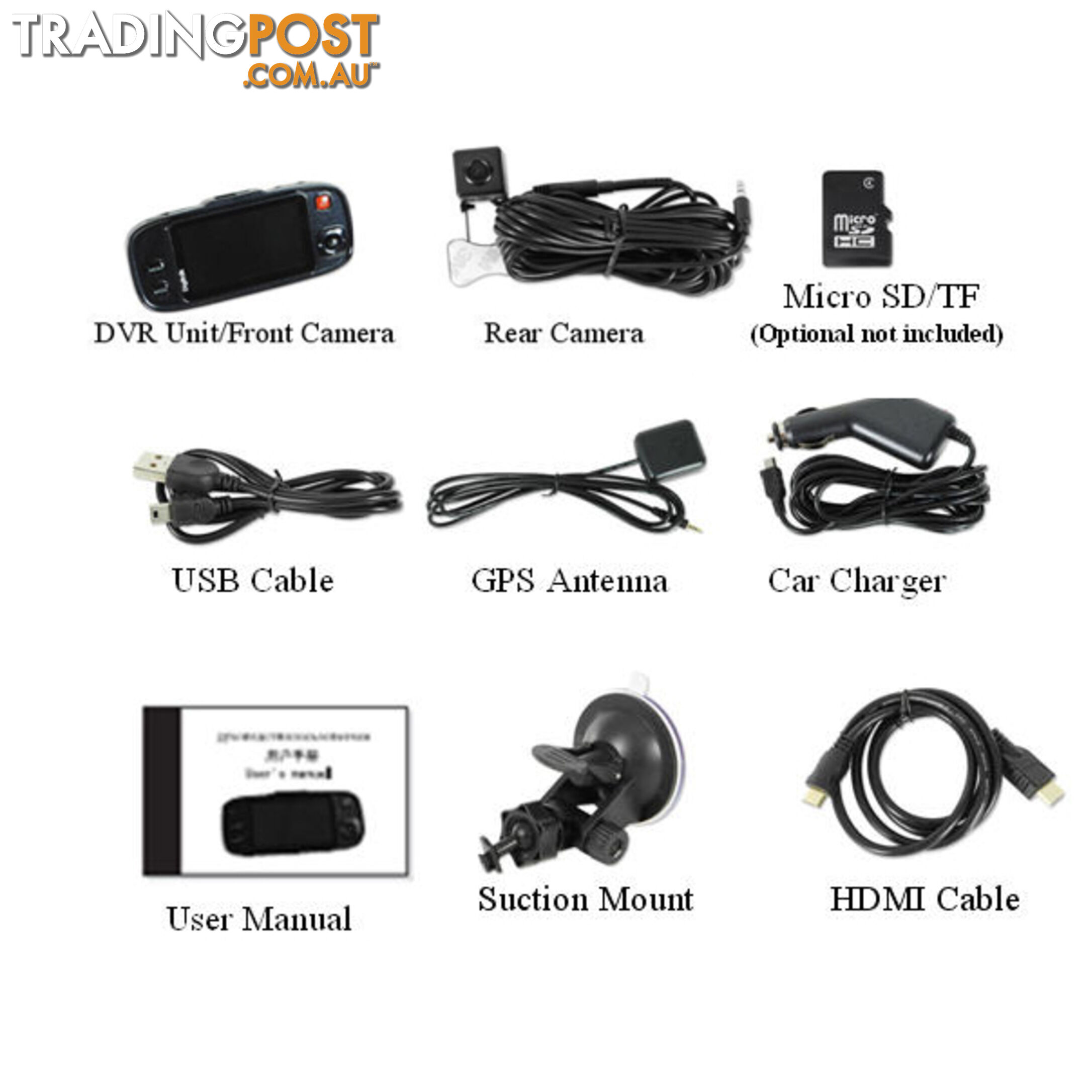 Dual Camera In-Car Digital Video Recorder (DVR)