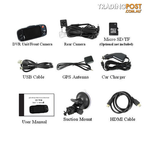 Dual Camera In-Car Digital Video Recorder (DVR)