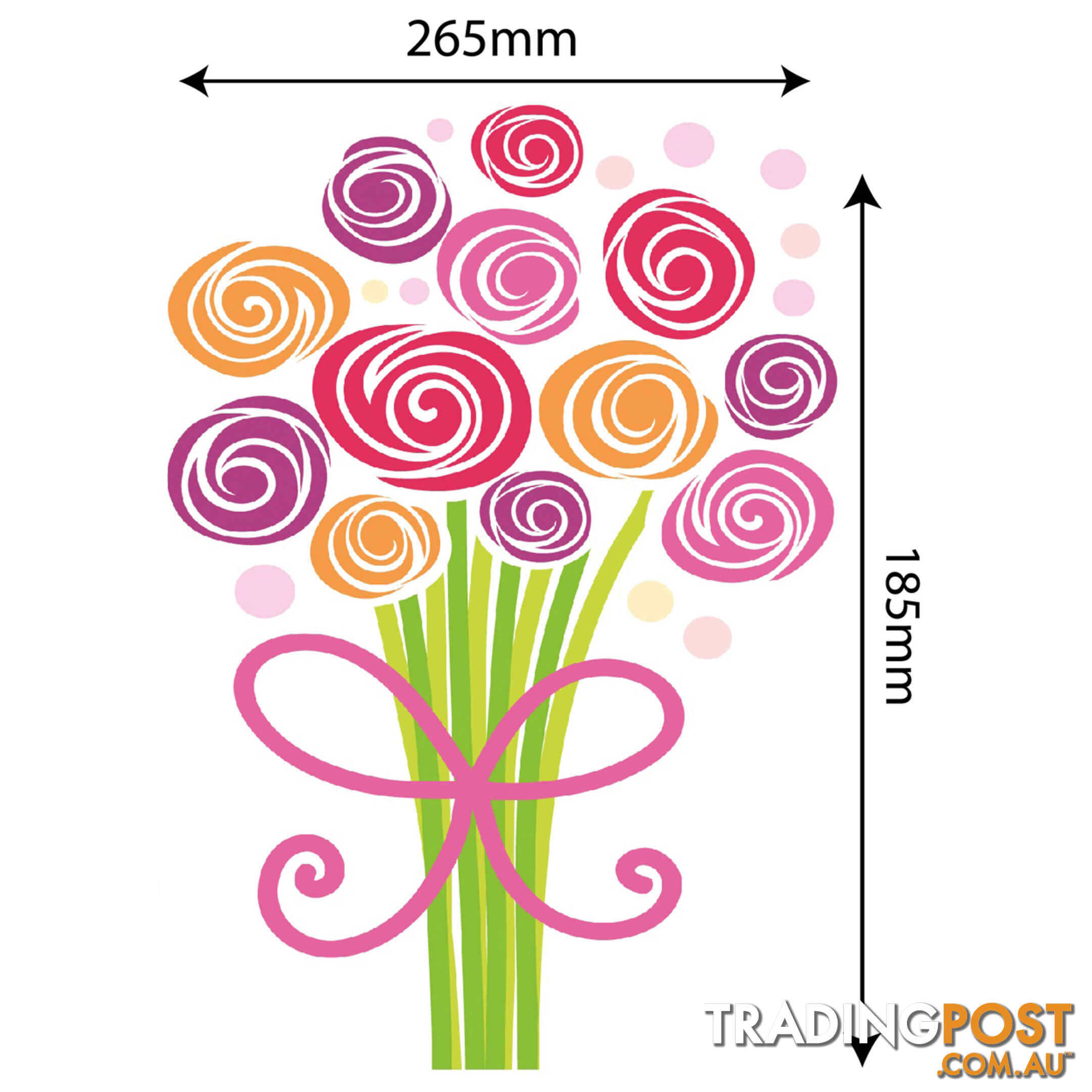 Medium Size Bouquet of Flowers Wall Stickers - Totally Movable