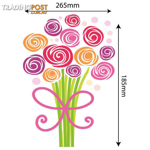 Medium Size Bouquet of Flowers Wall Stickers - Totally Movable