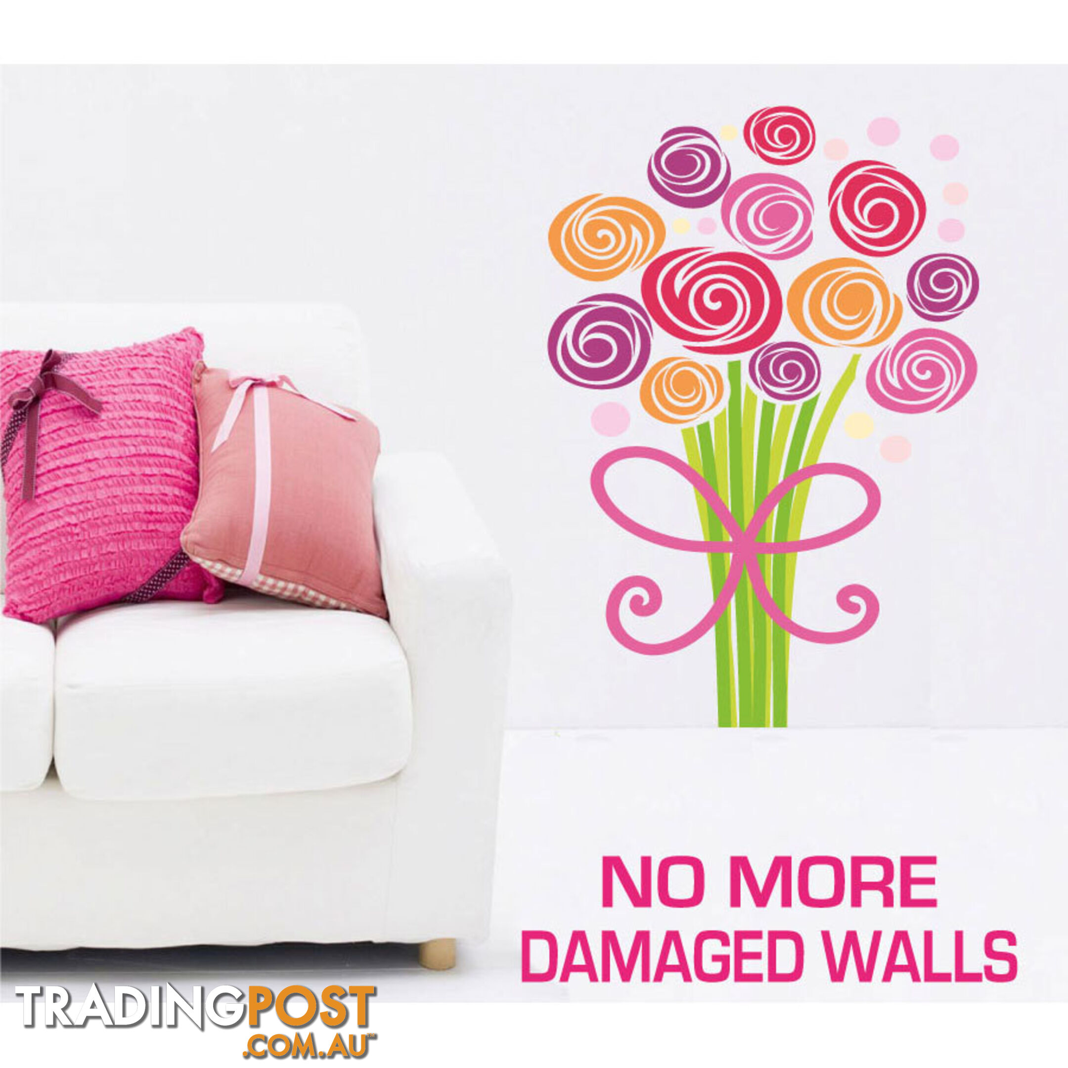 Medium Size Bouquet of Flowers Wall Stickers - Totally Movable