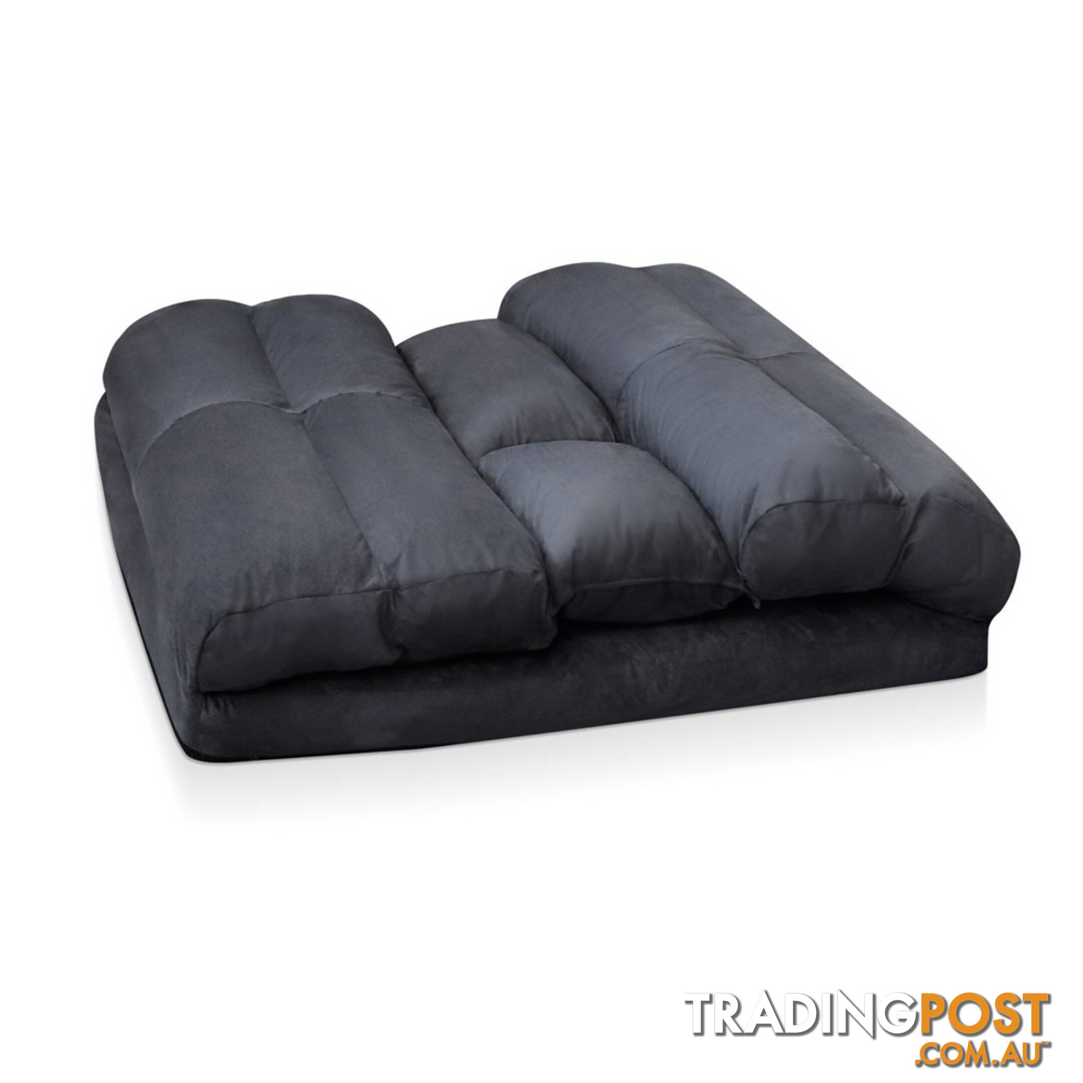 Double Size Adjustable Lounge Sofa - 5 positions Charcoal